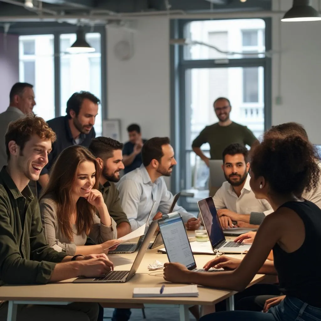 Équipe FIN-AI France discutant de stratégies financières
